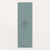 Sage Moon Phases Moth | Minimale Yoga Mat (Voorkant)