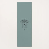 Sage Moon Phases Moth | Minimale Yoga Mat (Achterkant)