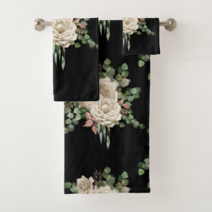 SAGE NOIR ROSE VERT SERVIETTE DE BAIN EUCALYPTUS