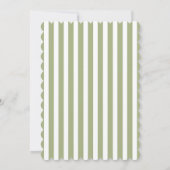 Sage Olive Green Grey Faire-part de mariage nautiq (Dos)