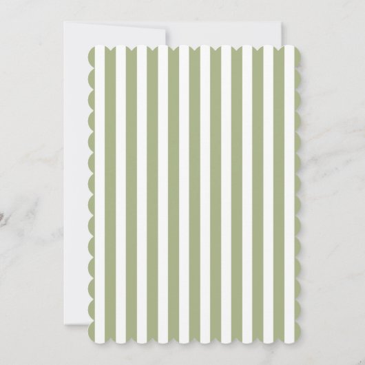Sage Olive Green Grey Faire-part de mariage nautiq (Dos)