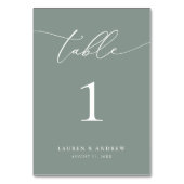 Sage Olive Green Minimalist Wedding | Aangepast ev Kaart (Achterkant)