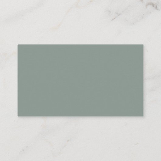 Sage Olive Green Modern Minimalist Wedding Informatiekaartje (Achterkant)