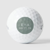 Sage Olive Green Wedding gepersonaliseerd Golfballen (Voorkant)