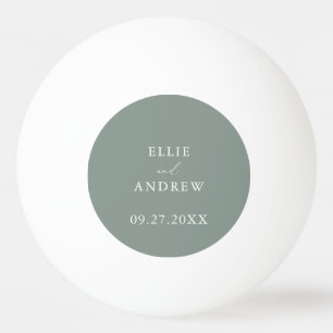 Sage Olive Green Wedding gepersonaliseerd Pingpongballen