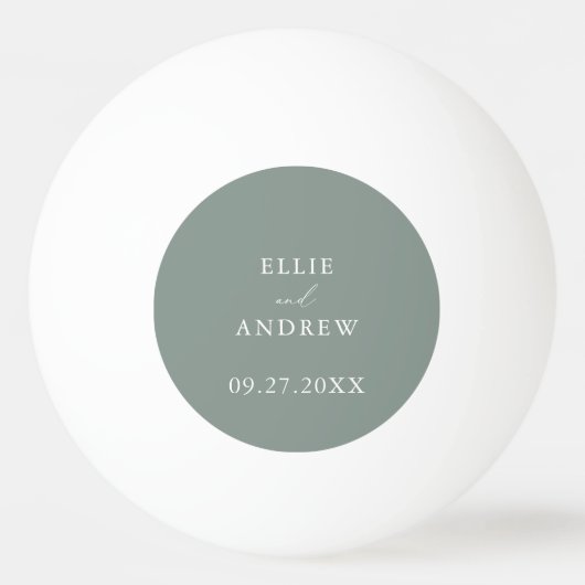 Sage Olive Green Wedding gepersonaliseerd Pingpongballen (Voorkant)