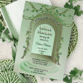 Sage Olive Greenery Rustic Boho Vine Bridal Shower Kaart