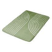 Sage Olive Minimale Bath Mats Badmat (Gekanteld)