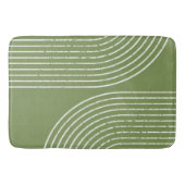 Sage Olive Minimale Bath Mats Badmat (Voorkant)