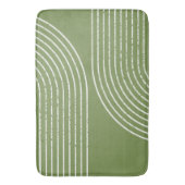 Sage Olive Minimale Bath Mats Badmat (Voorkant Verticaal)