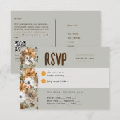 Sage Olive RSVP om Rustieke Herfst uitnodigingen t (Voorkant / Achterkant)