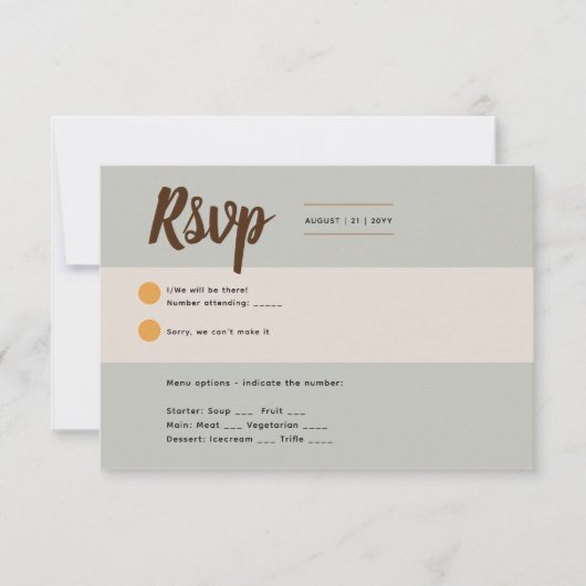 Sage Olive RSVP pour correspondre à Rustic Fall In (Devant)