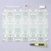 Sage Ombre Damask Tissue Paper Tissuepapier (Craft)
