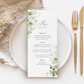 Sage Organic Greenery Wedding Reception Dinner Menu