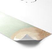 Sage Pampas Gras Boog Baby Shower Ontvangstbord Poster (Hoek)