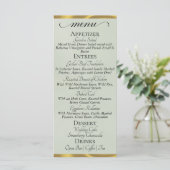 Sage Parel/Goud - Monogram & Bedankmenu Menu (Staand voorkant)