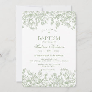 Sage Pastel Chinoiserie  Bloemendoop Kaart
