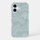 Sage | Patroon met tropische bodempalmen iPhone 16 Hoesje (Achterkant)