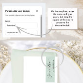 Sage Personnalisé avec le Nom de l'Invité Menu Élé