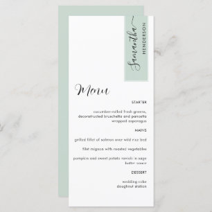 Sage personnalisé avec nom d'hôte Elegant Menu