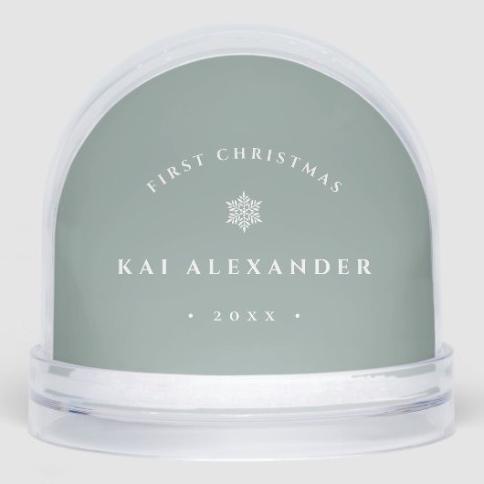 Sage | Première photo de Noël du bébé classique si (Avant)