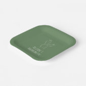 Sage Prickly Pear Cactus Bachelorette Papier Borde Papieren Bordje (Gebogen)