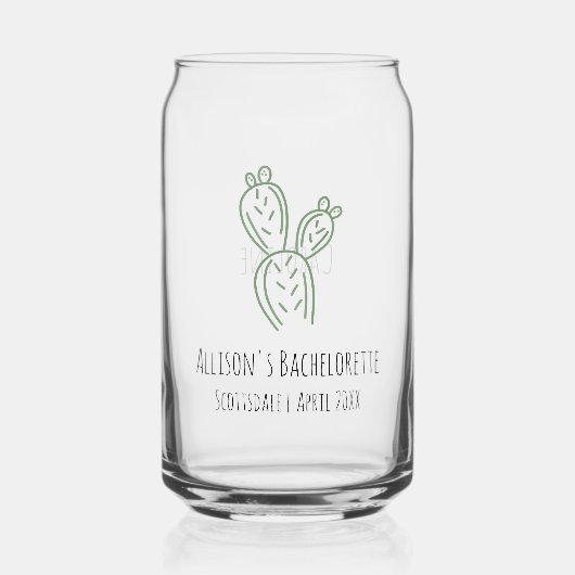 Sage Prickly Pear Cactus Bachelorette Party Favori (Recto)
