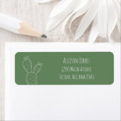 Sage Prickly Pear Cactus Retouradres Labels (Insitu)