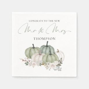 Sage Pumpkins Florals feliciteert de heer Mrs Wedd Servet
