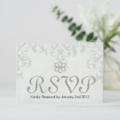 Sage-reactiekaart RSVP Kaartje (Staand voorkant)