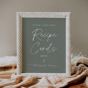 SAGE Recipe Kaart Sign - Verlaat uw Ontvanger Poster