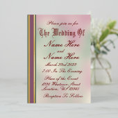 Sage, Rose et Faire-part de mariage Gold Foil (Debout devant)