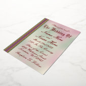 Sage, Rose et Faire-part de mariage Gold Foil (Rotation)