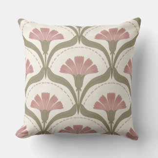 Sage & Rose Floral Throw Pillow Kussen