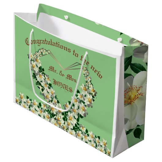 Sage - Sac de cadeau de mariage (Devant Angle)