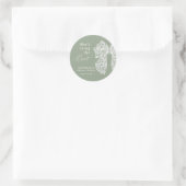 Sage Script Bow Ze bindt het knoop Vrijgezellenfee Ronde Sticker (Tas)
