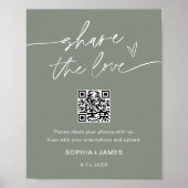 SAGE Share the Love Bruiloftsfoto QR-code Poster (Voorkant)