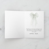Sage Sheer Bow Élégant Merci (Intérieur)