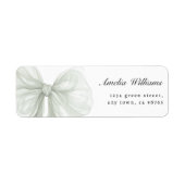 Sage Sheer Bow Minimal Return Label (Voorkant)