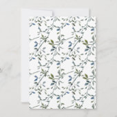Sage Silver Green Elegant Floral Verloving (Achterkant)