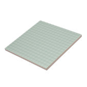 Sage Silver Soft Check Ceramic Tile Tegeltje (Zijkant)