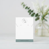 Sage simple | Carte d'affichage de bijoux de logo (Debout devant)