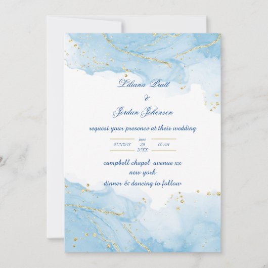 Sage SIMPLE STYLISH MARIAGE INVITATIONS (Devant)