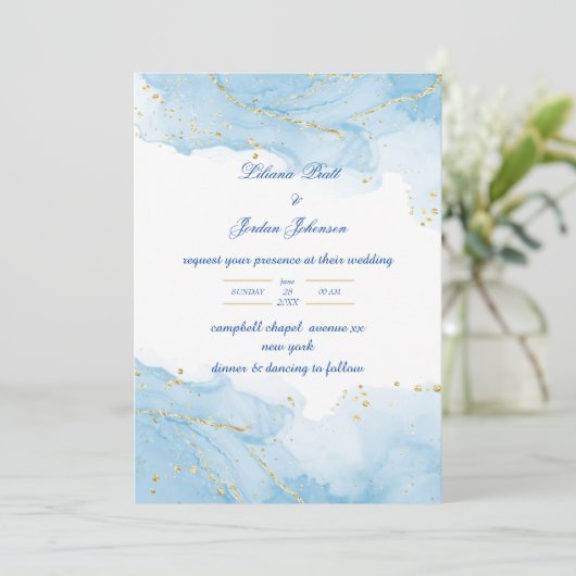 Sage SIMPLE STYLISH MARIAGE INVITATIONS (Debout devant)