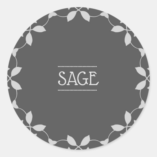 Sage Spice Jar Sticker Étiquettes (Devant)