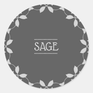 Sage Spice Jar Sticker Labels