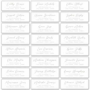 Sage Stijlvol script bruiloft gast adres label