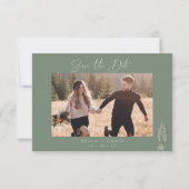 Sage Succulent Cactus Trouwkaart Save The Date Kaart (Achterkant)