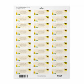 Sage Sunflower Themed Return Stickers (Feuille entière)