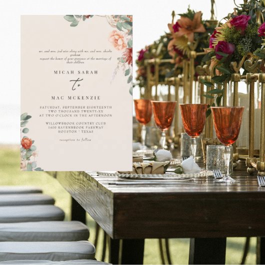 Sage & Terracotta Beide sets van de bruiloft van d Kaart